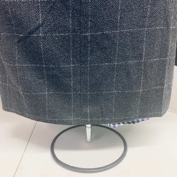 Canali Black White Windowpane Sport Coat Sz US40C